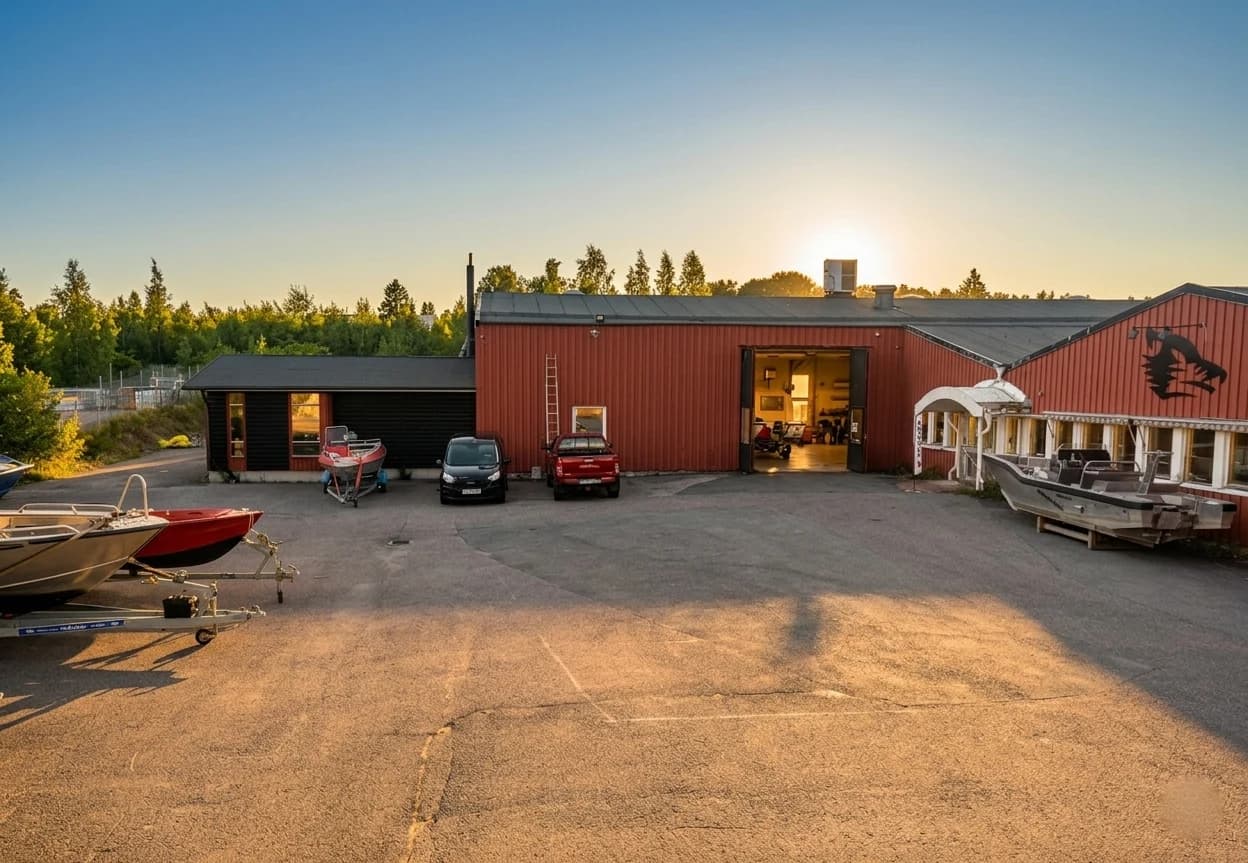 Industrifastighet stor uppställningsyta